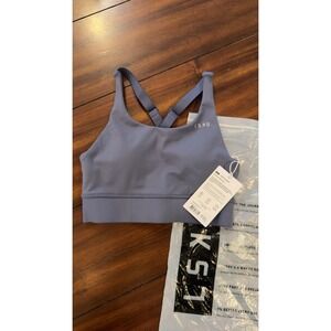 LSKD Accelerate Sports Bra Night Shadow Blue XS Medium Support NWT